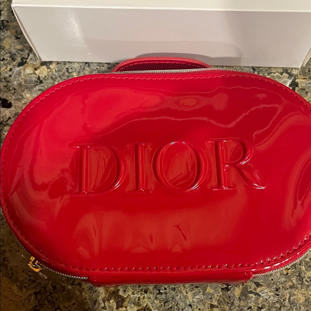 NWOT Dior GWP NIB Glossy Red Cosmetic Case